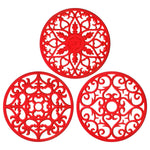 tapis table silicone moderne bleu vert rose motif floral clips