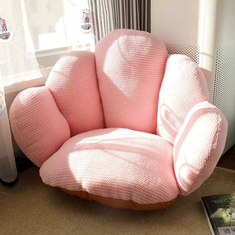 fauteuil confortable moderne marron rose gris vert motifs floraux tissu doux antidérapant adultes chambre