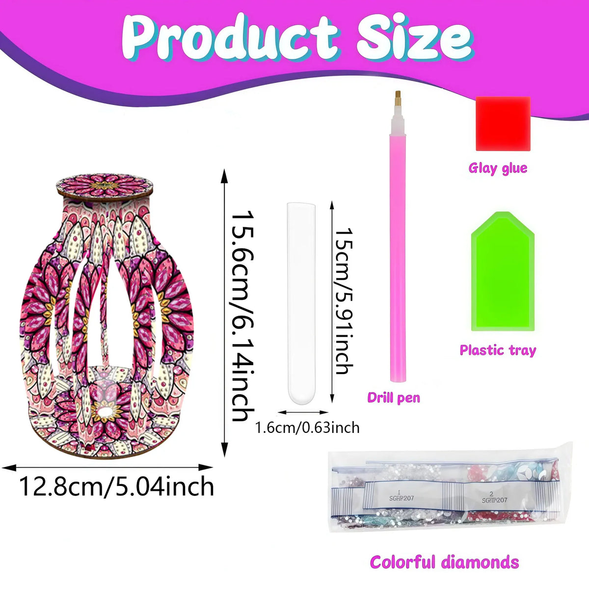 vase bois multicolore floral decoratif pince cheveux pinceau collage boite plastique éléments moderneintérieur