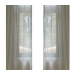rideau blanc moderne transparent rayures verticales fenêtre salon maison chic