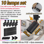 spots noir modernes gu10 12pcs fixés 55x90mm variable intensity
