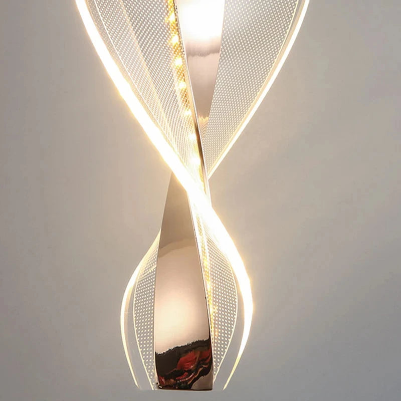 lumière suspendue moderne transparente ligne verticale métallique doré chambre salon