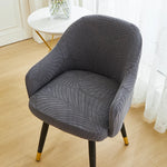 housse fauteuil moderne imprimé feuilles couleur gris orange vert élasthanne polyester amovible lavable