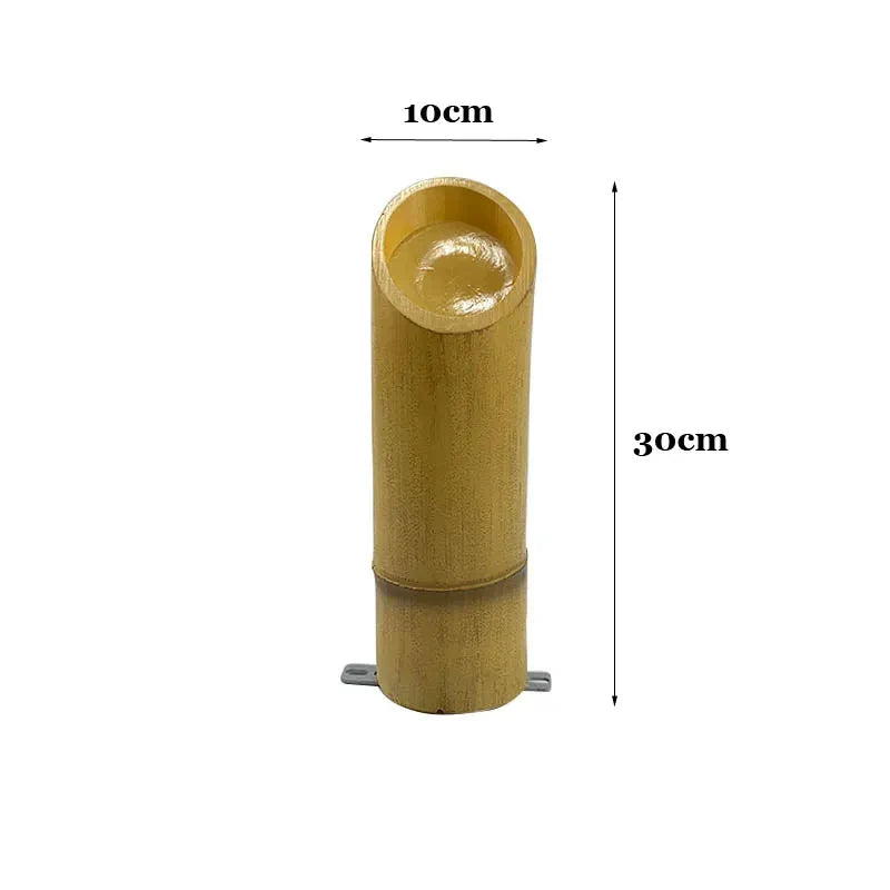 lampe decorative bambou naturelle led lumiere jaune orangé herbe artificielle exterieure ip65 moderne zen