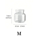 vases transparents modernes rayures verticales poignée métallique décoration intérieure table centrale pièces