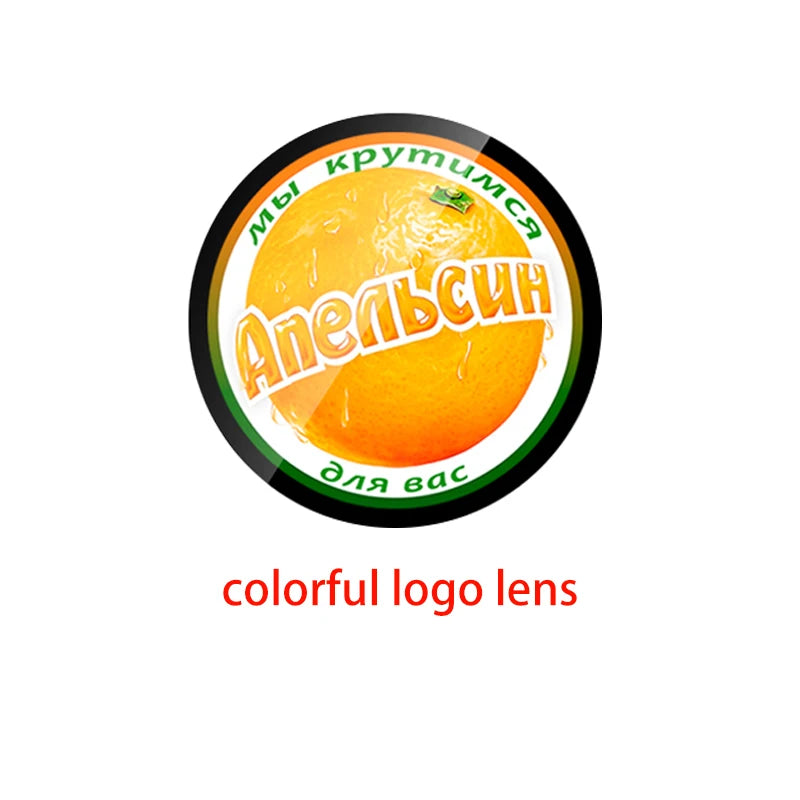 lentilles gobo verre personnalisables logo couleur projection effets irisés abatjour led transparent ensemble