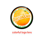 lentilles gobo verre personnalisables logo couleur projection effets irisés abatjour led transparent ensemble
