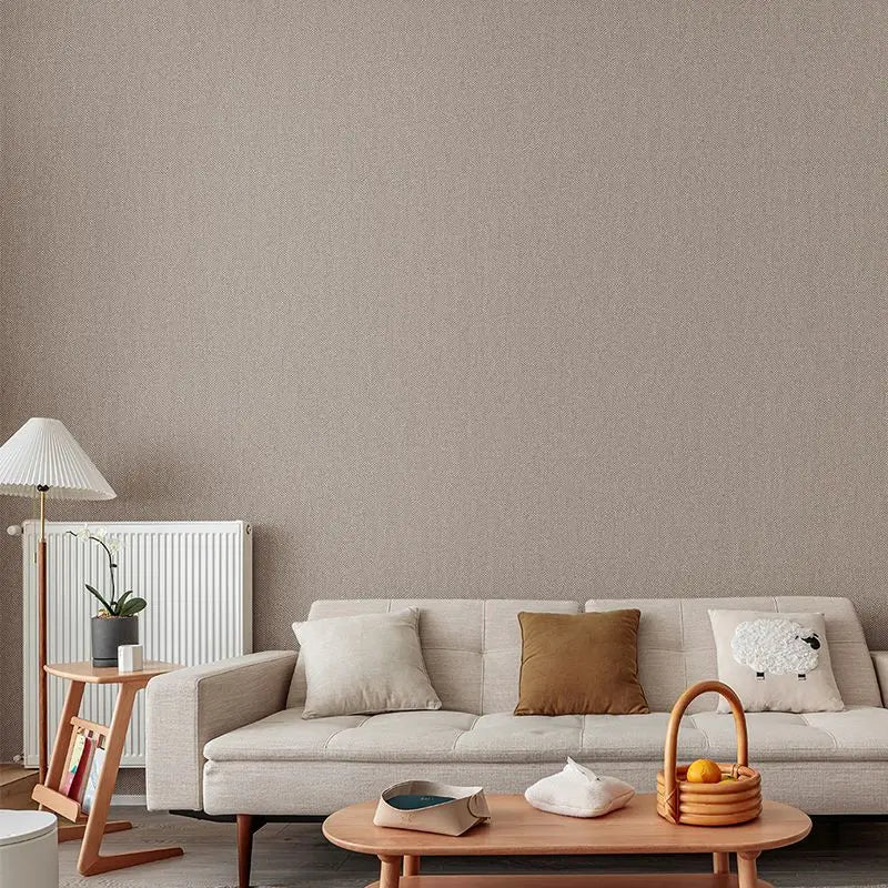 papier peint moderne minimaliste uni beige gris résistant humidité cuisine chambre salon