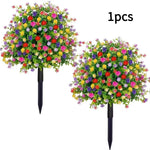décoration intérieure pot fleurs artificielles rouges blanches feuilles vertes moderne