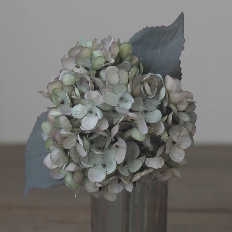 Décoration intérieure bouquet hortensia artificiels soie rose blanc vert classique mariage anniversaire chambre