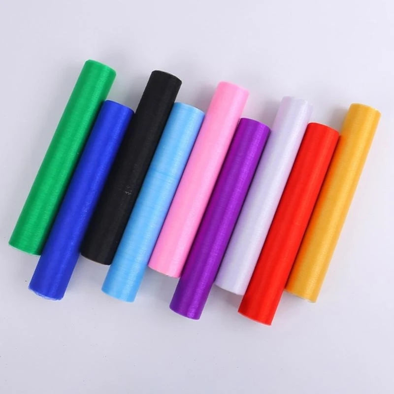 rubans soie classiques vert bleu noir rose violet blanc rouge soie brillante opaques fête