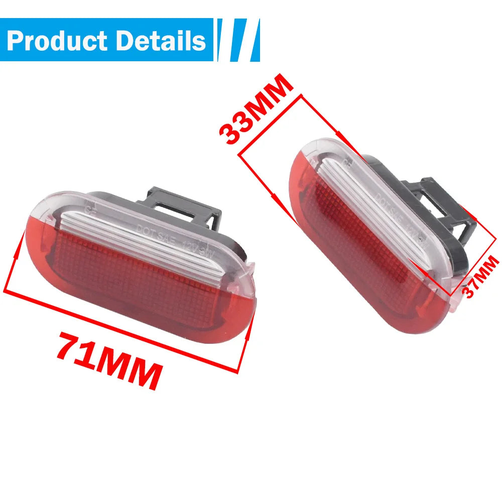 lampe bienvenue porte voiture rouge transparent grille led clips moderne vw golf beetle