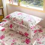 taies d'oreiller fleur bleu violet moderne non toxique polyester respectueux environnement
