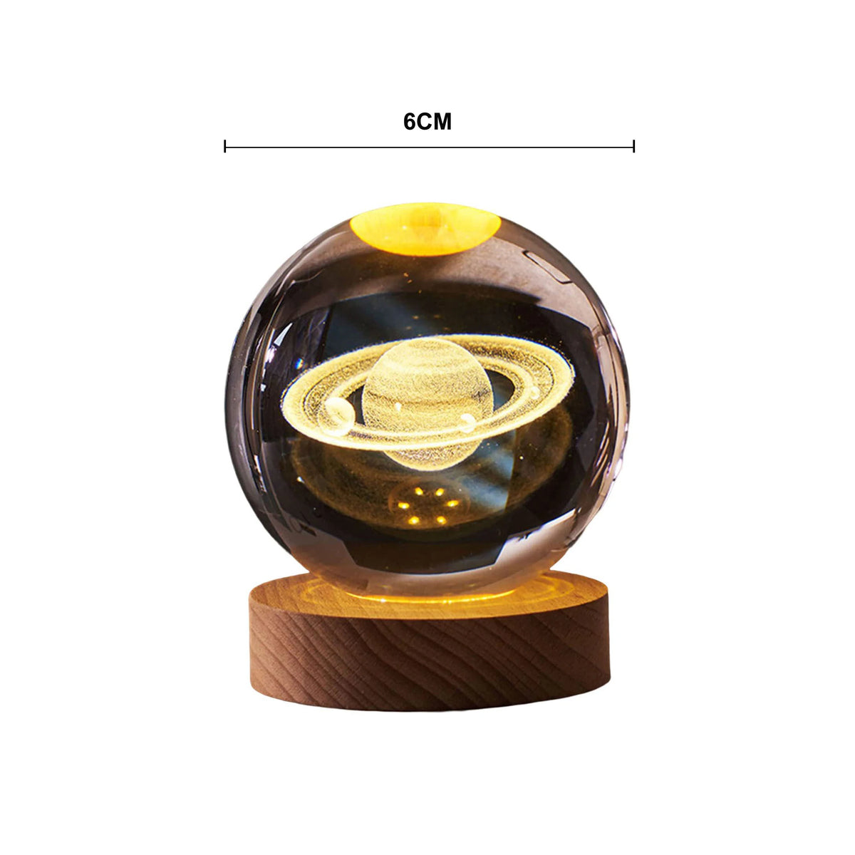 veilleuse boule cristal système solaire galaxie lune lumière rgb décoration