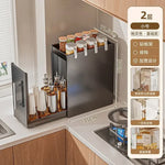 rangement cuisine blanc hexagones moderne multi usages étages poignées condiments outils