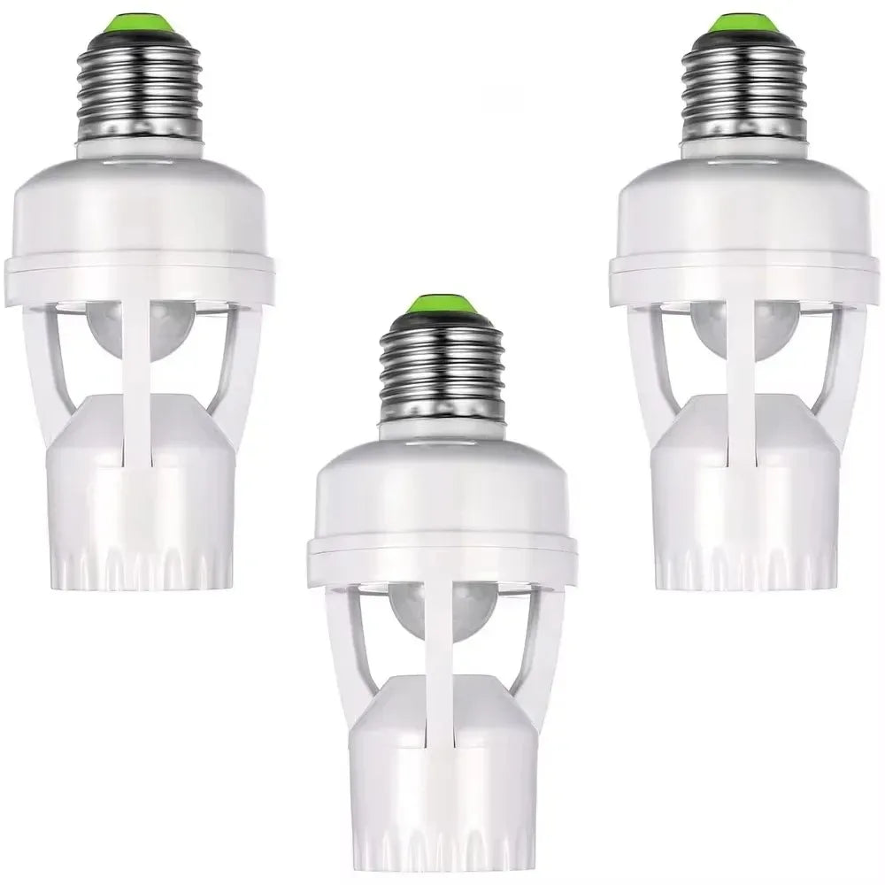 adaptateur douille e27 détecteur mouvement blanc vert moderne utilitaire garage escalier couloir