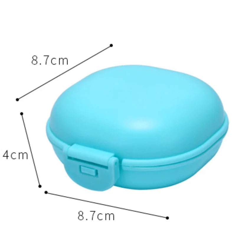 boîte savon moderne plastique rose bleu blanc violet clip portable salle bains