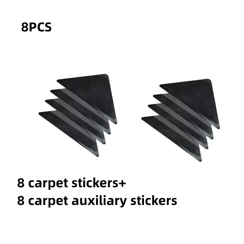 protections antiderapantes tapis triangles caoutchouc noires texturées adhésives utilitaires 11cm 15cm