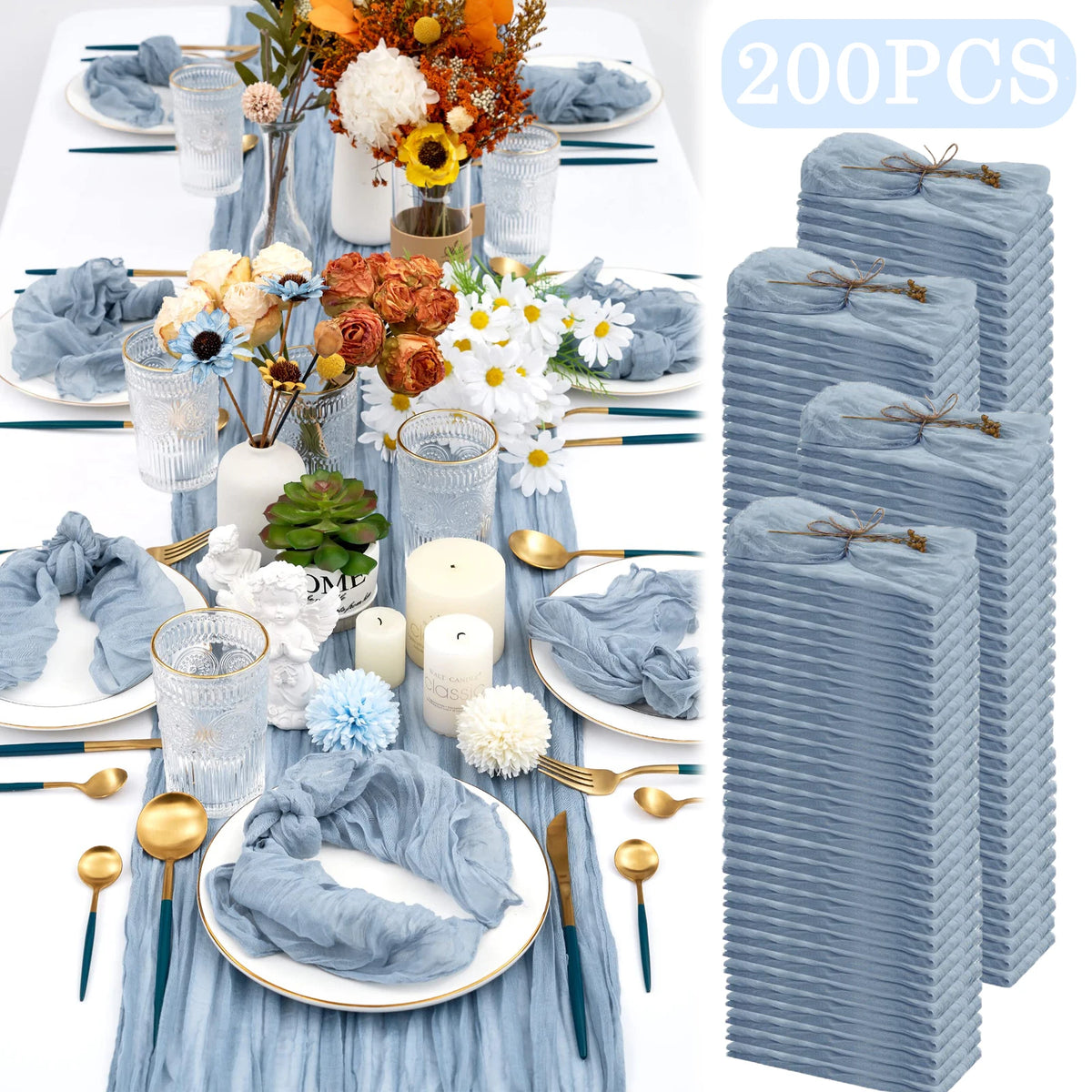 serviettes coton plissées rouge chic table maison restaurant 20x20inch