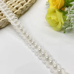 ruban dentelle blanches fine largeur 1cm classique élégant mariage décoration soie lait écologique soluble