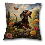 taies d'oreiller animaux imprimées tigres chats chiens orange noir blanc vert polyester peachskin 45x45cm