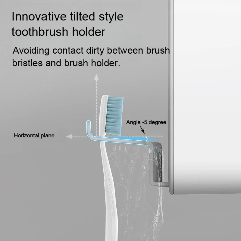 Porte-brosse à dents mural avec gobelet kaki foncé