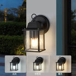 lampe murale transparente classique noir extérieure led verre trempé aluminium moderne