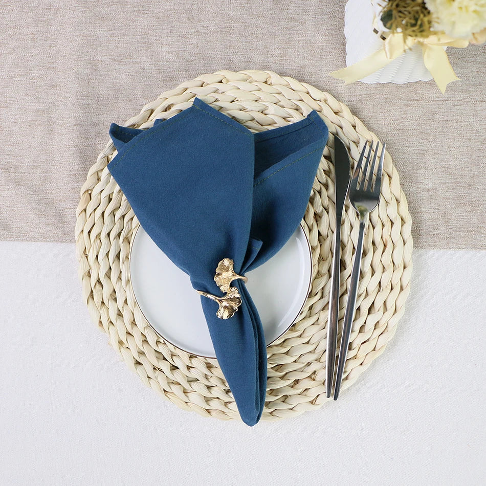 lot 12 serviettes table coton uni cuisine salle manger
