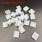 cache câble adhésif blanc moderne pratique 6mm 8mm 10mm 12mm sans trou pack 50