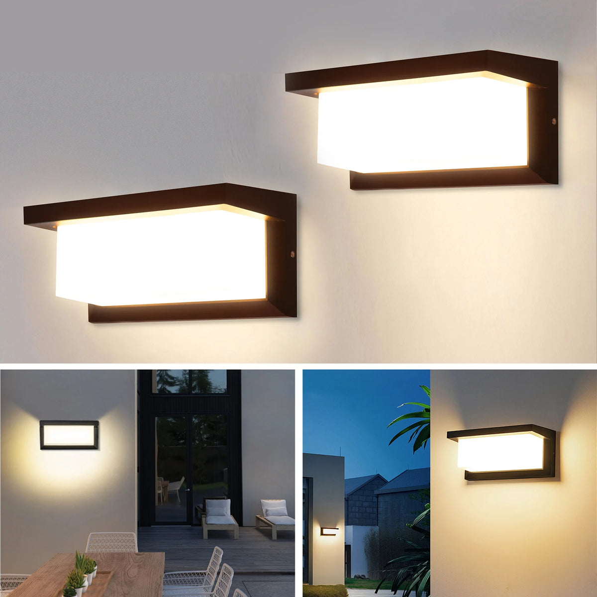 appliques murales modernes led noir lumiere blanche facile éclairage maison minimaliste
