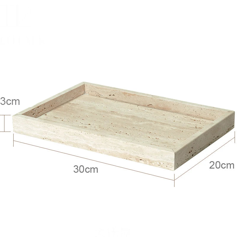 ensemble accessoires salle bain travertin beige distributeur savon plateau pot coton diffuseur moderne
