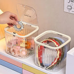 boîtes rangement transparentes femmes pince cheveux élastiques clips modernes domestique