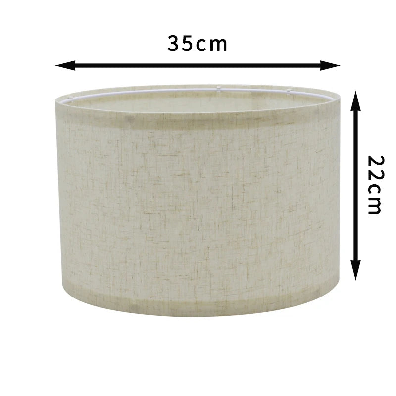 abat jour tissu lin beige clair classique suspension contemporain maison salonhôtel 40x24cm
