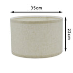 abat jour tissu lin beige clair classique suspension contemporain maison salonhôtel 40x24cm