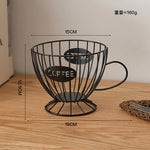 cage moderne métal noir doré grille capsules cuillère.storage organisateur respectueux environnement