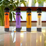 mini torche transparente moderne orange violet jaune blanc étanche camping randonnée annneau métallique