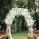 décoration murale fleurs artificielles blanches romantique mariage anniversaire extérieur champêtre