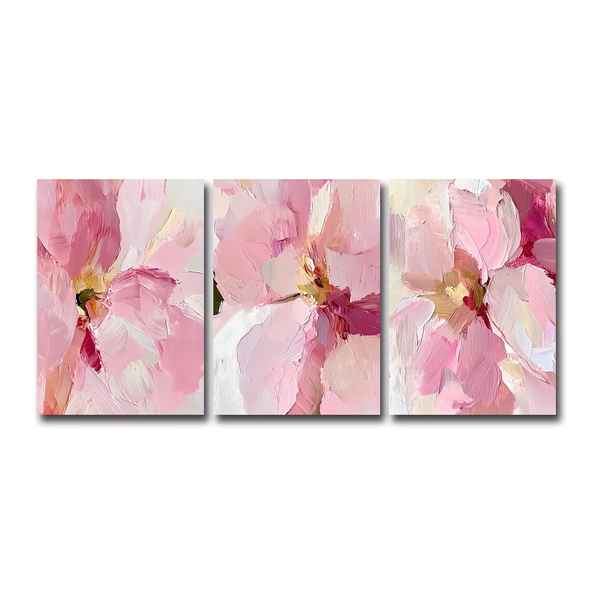 toile d'art abstraite fleurs rose moderne chambre salon decoration maison 30x40cm 50x70cm