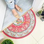 tapis sol antidérapant floral brodé beige noir blanc rose classique traditionnel imperméable moderne