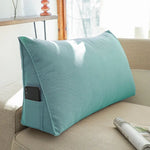 coussin triangle moderne laveable beige gris rose bleu incliné lit siège