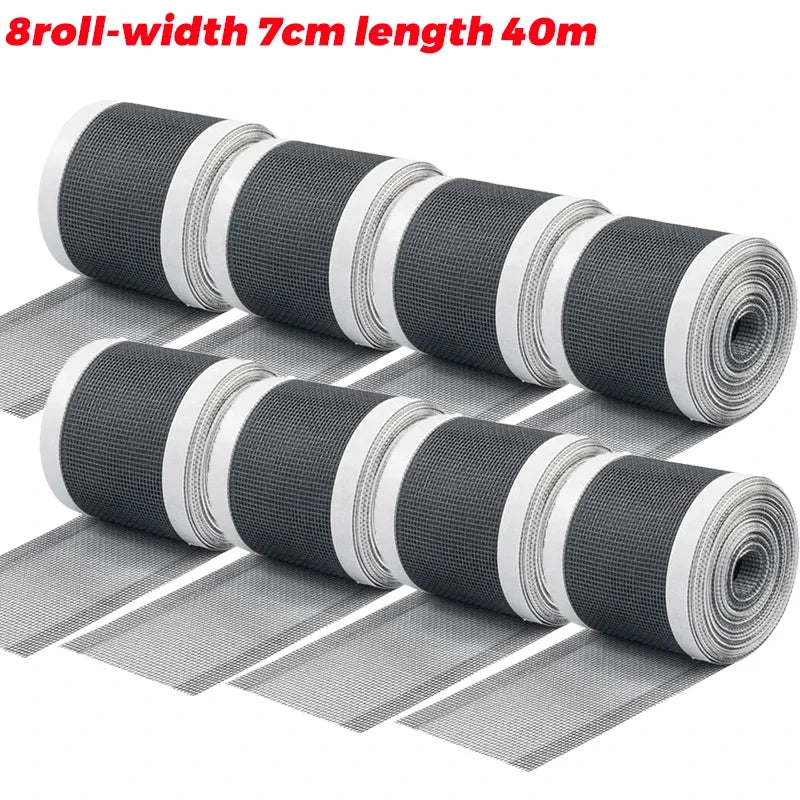 filet anti moustiques adhésif gris maille fine moderne 5m 7cm fenetre protection