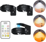 lampe led rechargeable noire télécommande aimant adhésif rond brillant moderne 60249lm