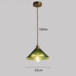 Suspension lumineuse vert rayées ampoule chaîne corde vintage rétro blanc doré
