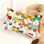 housse coussin rectangulaire souris cartoon kawaii décorative canapé salon chambre maison blanche