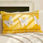 housse coussin fleurs jaunes polyester nordic moderne décoration canapé maison voiture 45x45cm 30x50cm