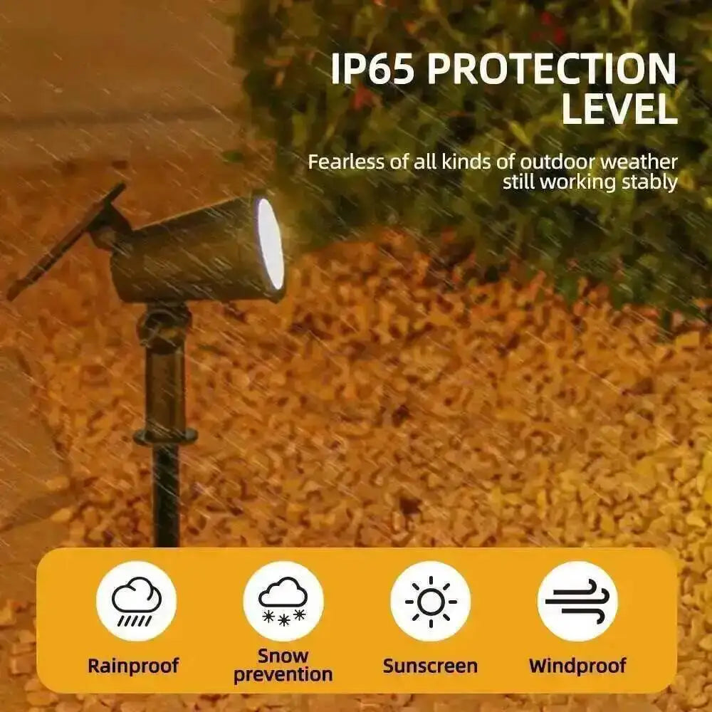 projecteur solaire led noir pied métal extérieur réglable lumière moderne jardin