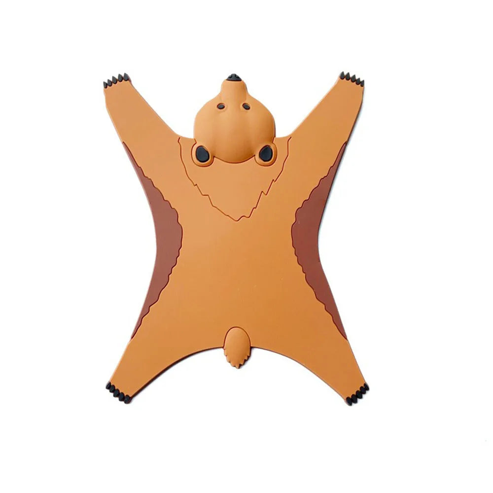 porte gobelet animaux imprimés créatif moderne adhésif rose jaune bleu marron tigre léopard