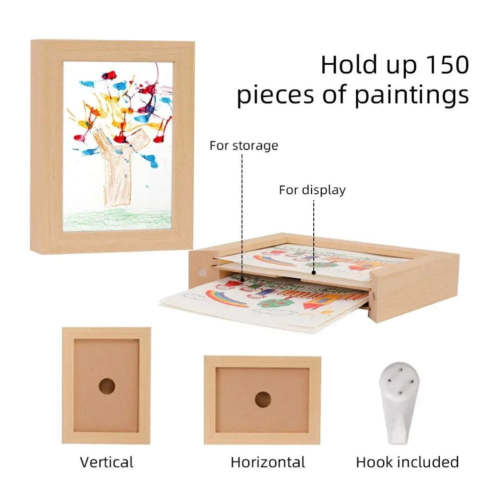 cadre mural moderne bois enfant noir rectangle minimalisteversible dimensions 4cm 15cm 20cm 26cm 34cm