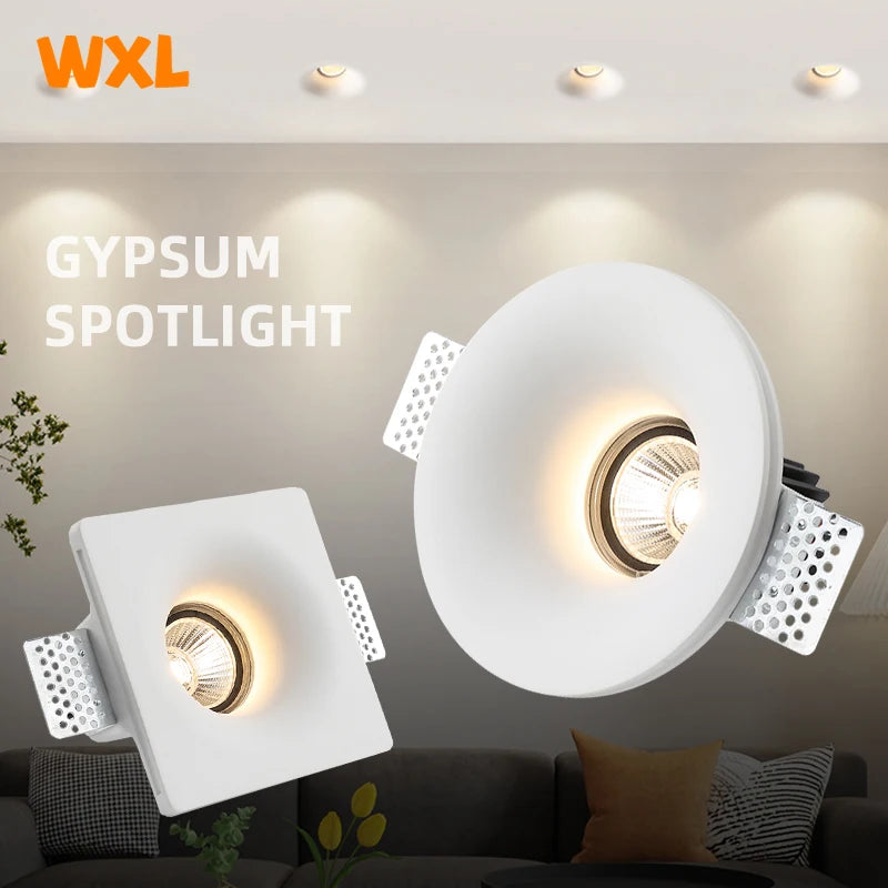 Spot lumineux led encastrable sans bord antireflet gu10 blanc moderne fixations acier inoxydable