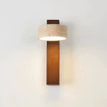 lampe murale led pierre moderne bois naturel interrupteur chaîne chambre coucher salle manger étude